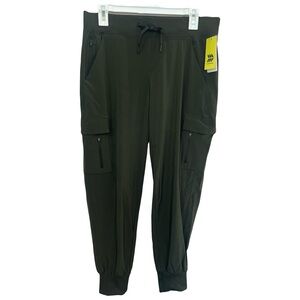 All in Motion Women's Active Light Mid-Rise Cargo Jogger Pants Dark Green Medium